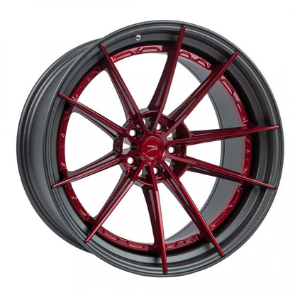 ZP.MODULAR I en rojo sangre y aro gunmetal mate | Para BMW