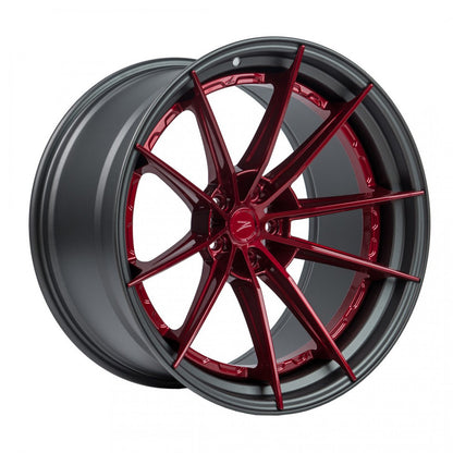 ZP.MODULAR I en rojo sangre y aro gunmetal mate | Para BMW