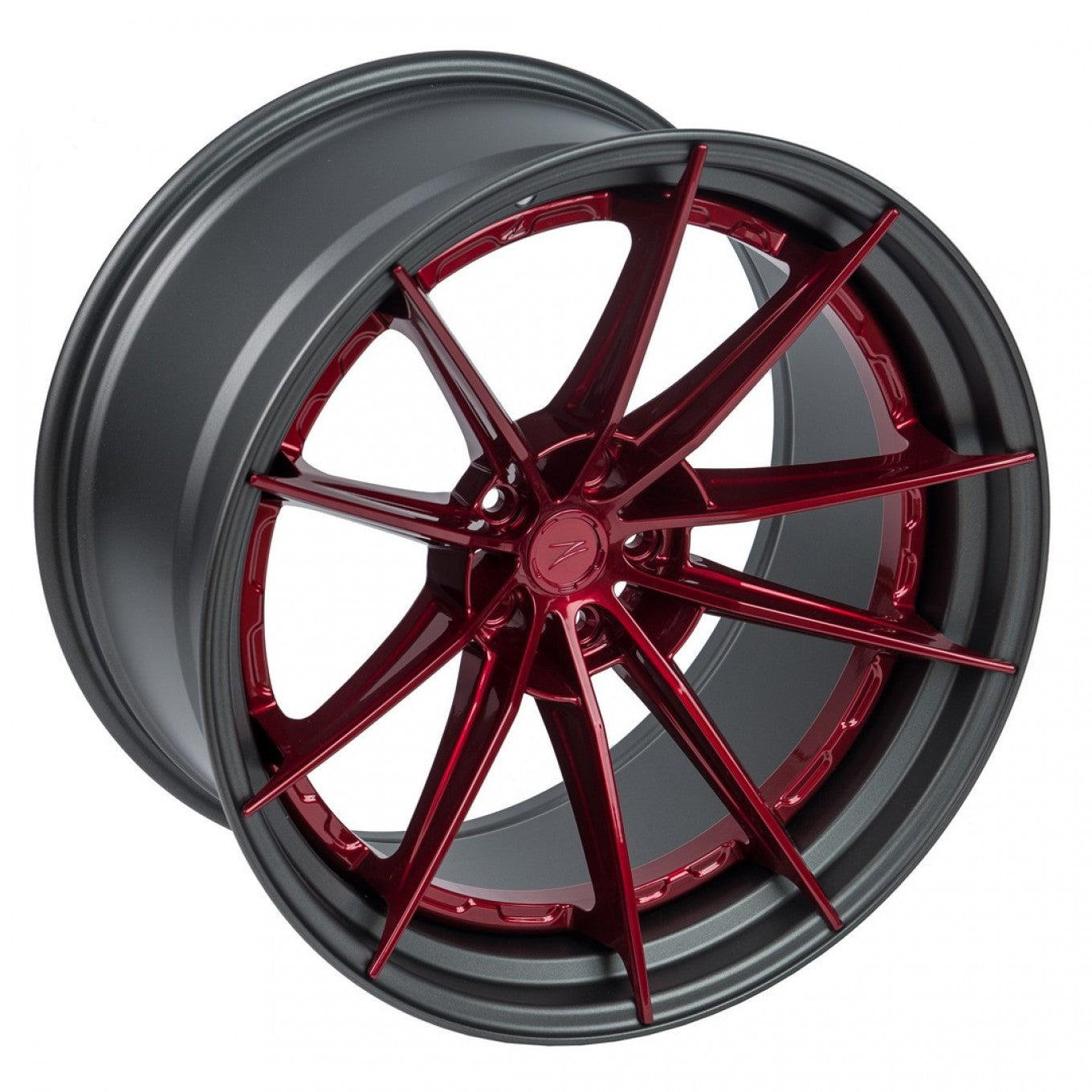 ZP.MODULAR I en rojo sangre y aro gunmetal mate | Para BMW