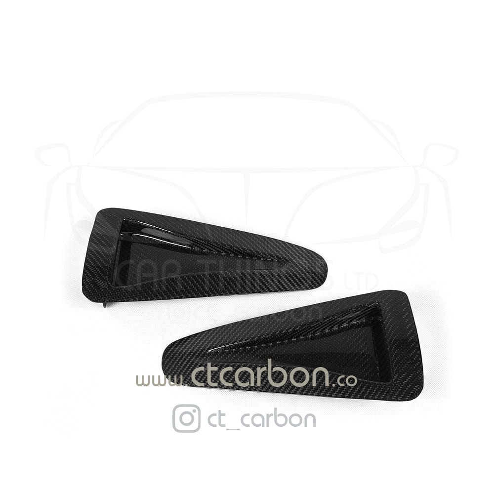 CT CARBON Bonnet Trim NISSAN GTR R35 CARBON FIBRE BONNET HOOD SCOOPS