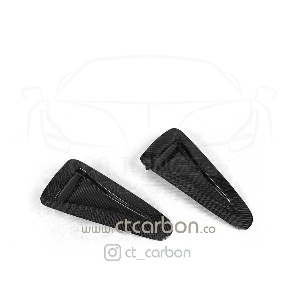 CT CARBON Bonnet Trim NISSAN GTR R35 CARBON FIBRE BONNET HOOD SCOOPS