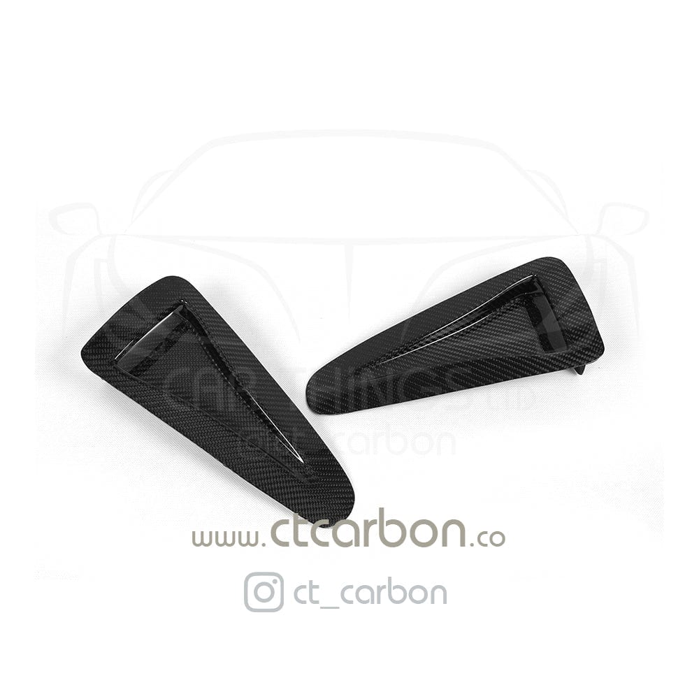 CT CARBON Bonnet Trim NISSAN GTR R35 CARBON FIBRE BONNET HOOD SCOOPS